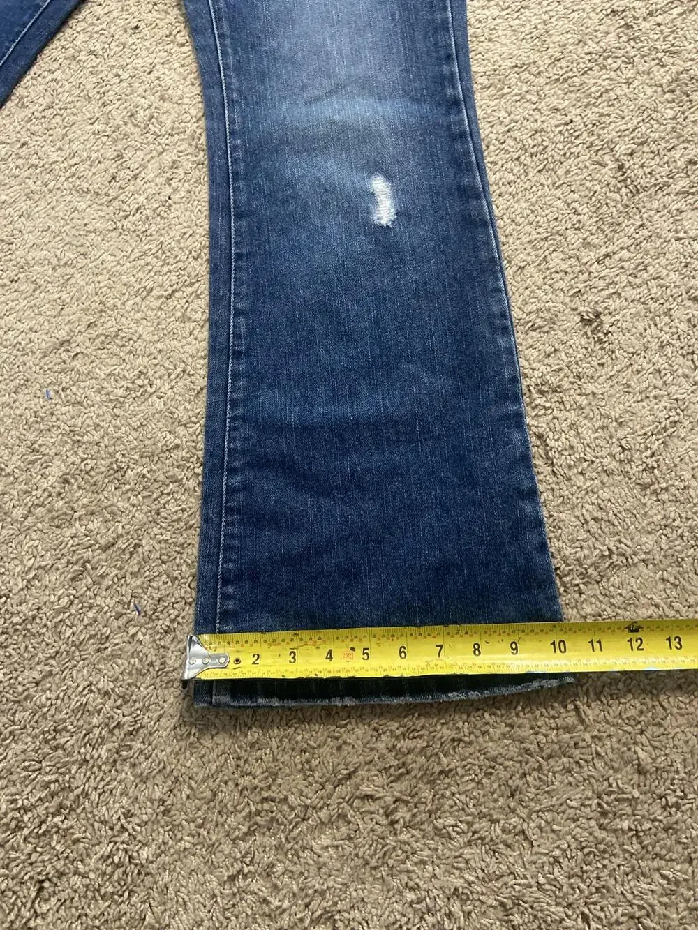 Tommy Hilfiger Jeans Womens 32 Blue Bootcut Mid Rise Distressed Denim Pants